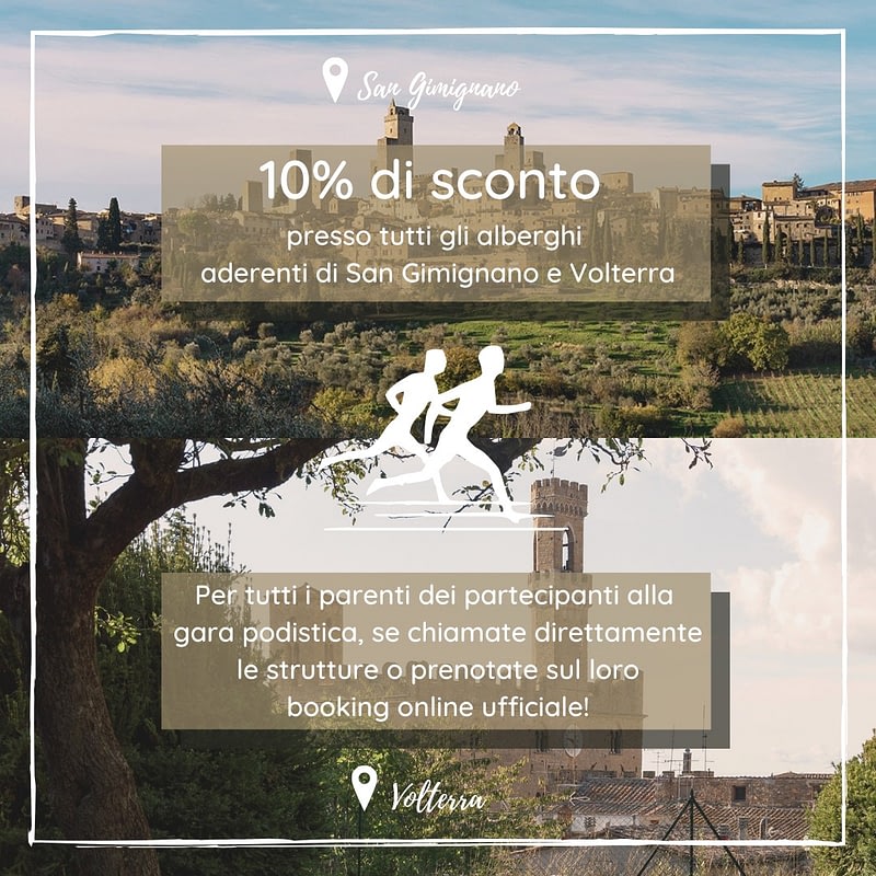 Gara Podistica San Gimignano Volterra 1 sconto 10